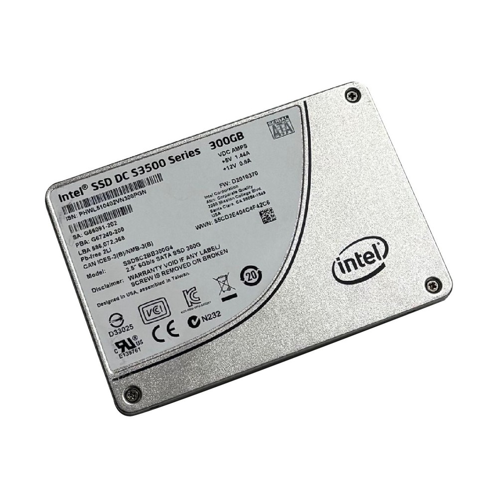 300GB SATA SSD Intel 2.5" SFF DC S3500 6Gbps Enterprise Solid State Drive
