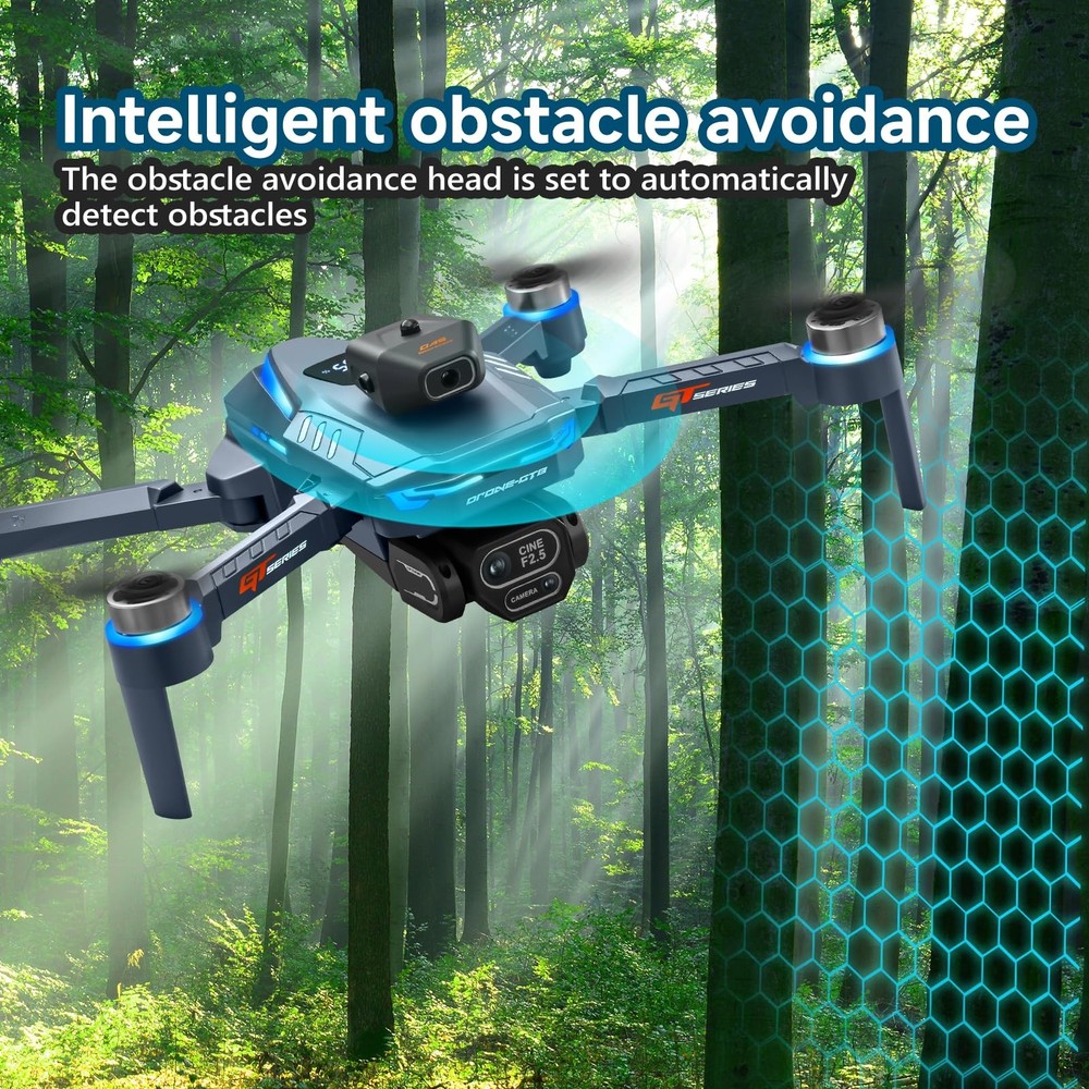 Mini Drone with HD Camera, Foldable Quadcopter, 2 Batteries, Auto Return,