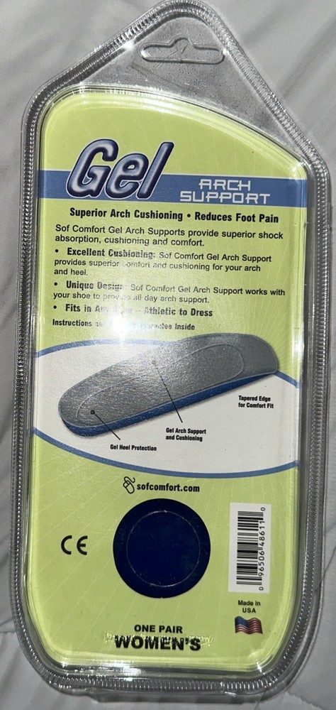 Sofcomfort Gel Women's Arch Support New In Package