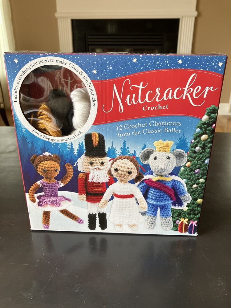 Nutcracker Crochet Kit - Clara & Nutcracker - Christmas Ballet + 76 Pg Manual!