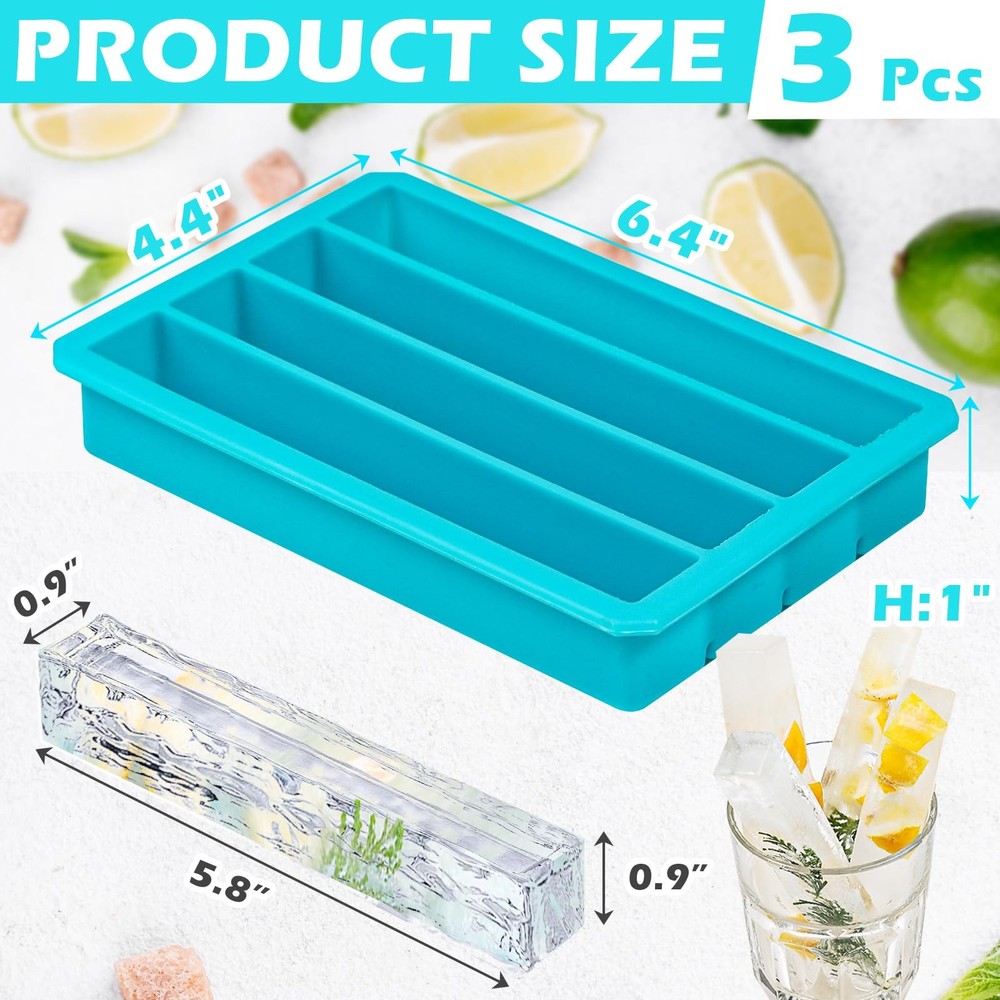 Webake Silicone Ice Cube Trays for Water Bottles Ice Cube Mold 12 Cavity, Eas...