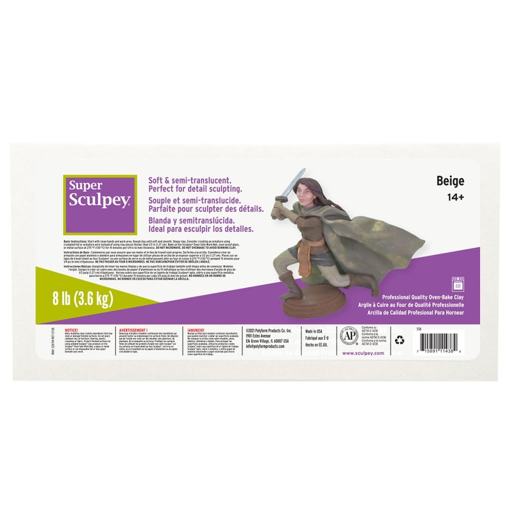 Sculpey Super Clay, 8-Pound, Beige
