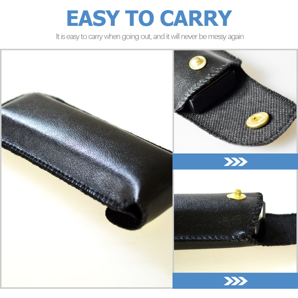 4pcs Harmonica PU Leather Cases Harmonica Storage Carrying Hard Cases Holder
