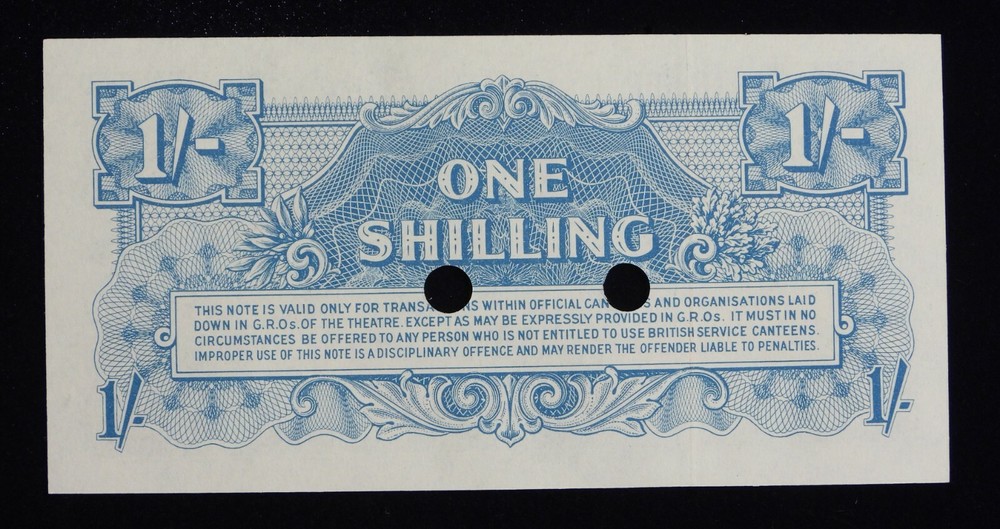 1956 British Armed Forces 1 Schilling Banknote PM26b PM26 Uncirculated