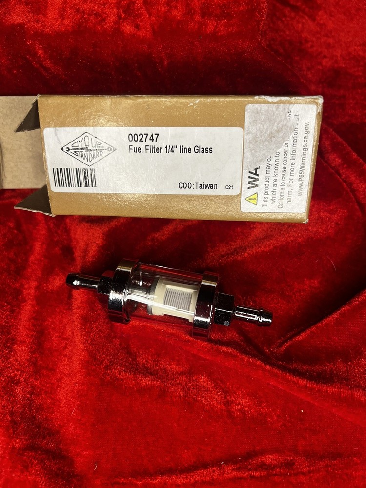 Fuel Filter - 1/4" line - Glass