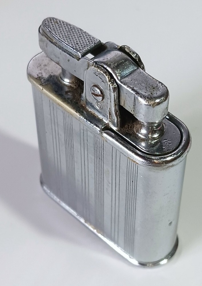 Vintage Silver-tone Ronson Whirlwind Lighter w/ Open Monogram Spot