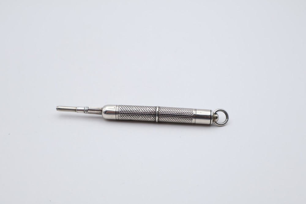 Vintage Silver Engine Turned Mechanical Pencil