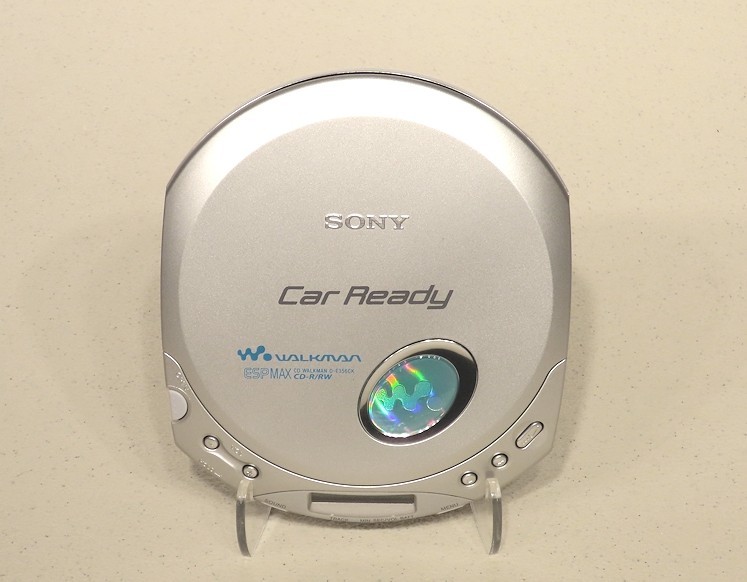 Sony CD Walkman D-E356CK ESPMAX Silver Portable CD Player w/Car Ready Kit & Case