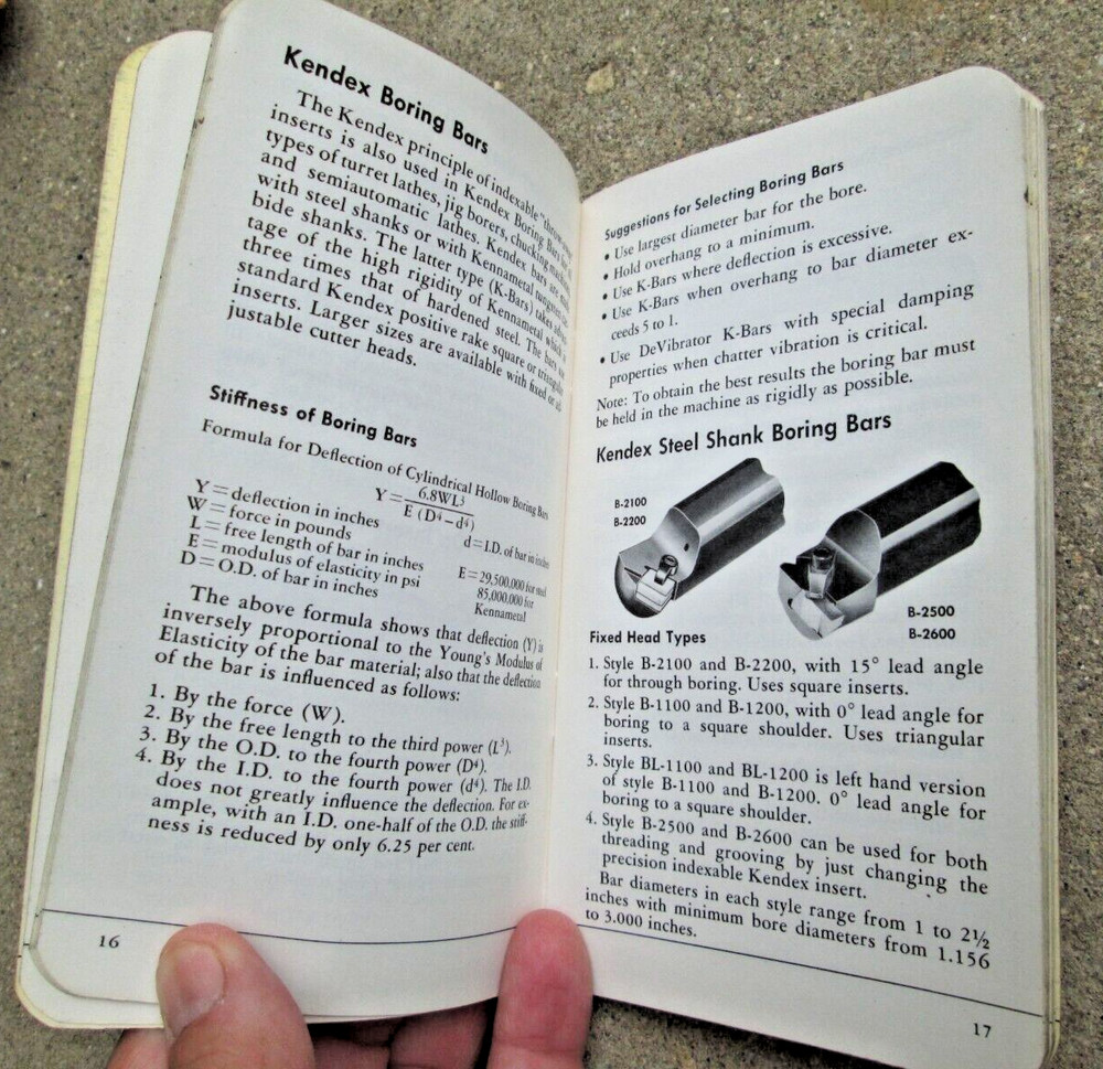Kennametal Tool Application Handbook No. 10 1960's