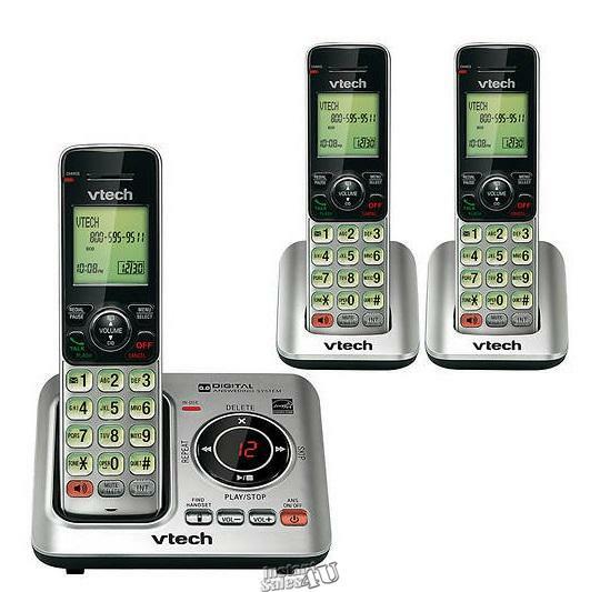 VTech Cordless Phone Base Digital Answering System 3 Cordless Handsets