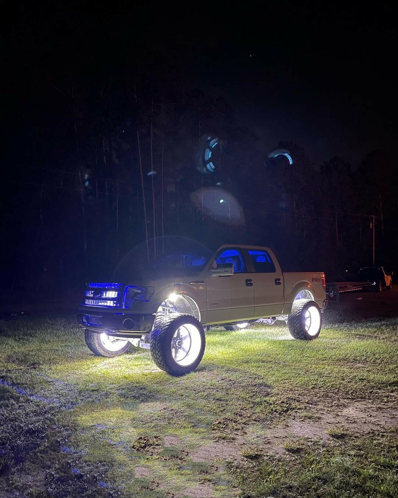 Double Row LEDs 4PCS 5FT +2PCS 6.5FT Pure WHITE Strips Slingshot Light Bluetooth