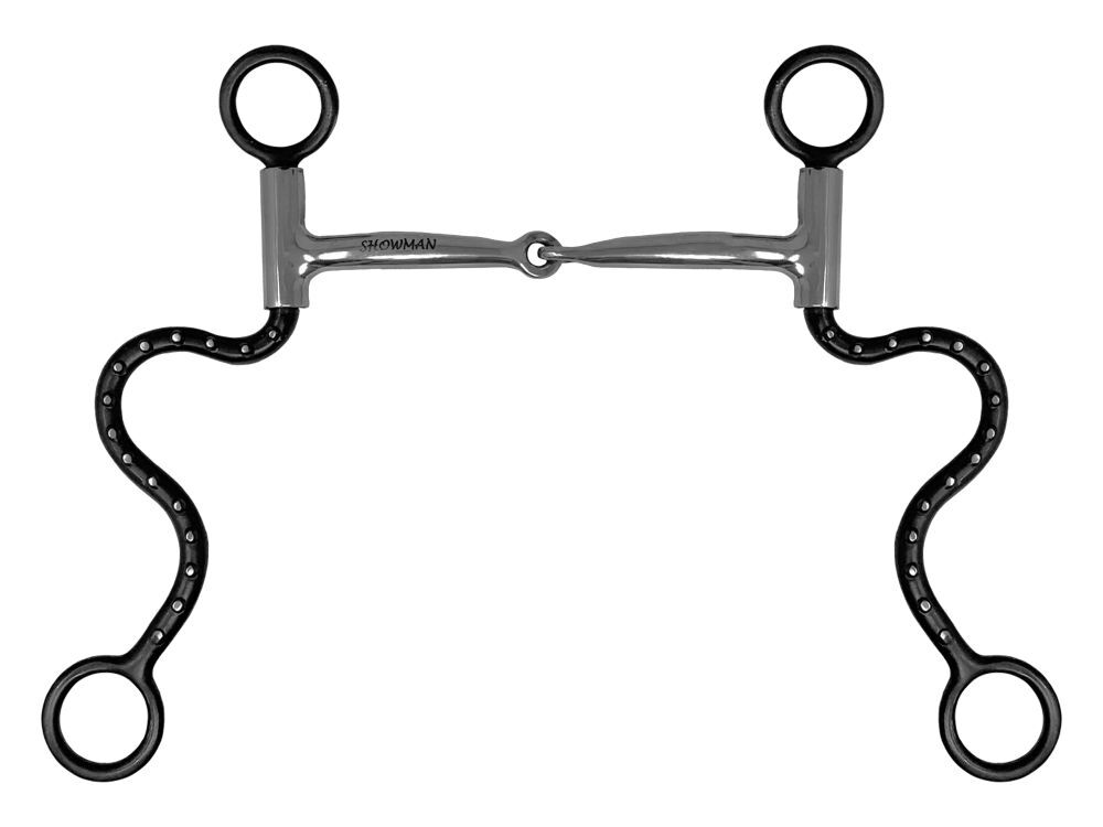 Showman S Curb Shank Smooth Snaffle Bit