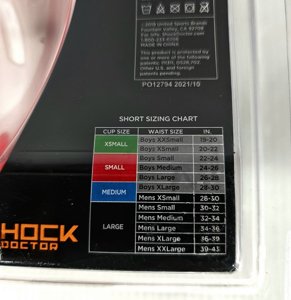 Shock Doctor, Core Compression Short with Bioflex Cup, Boys M, Small Cup NEW