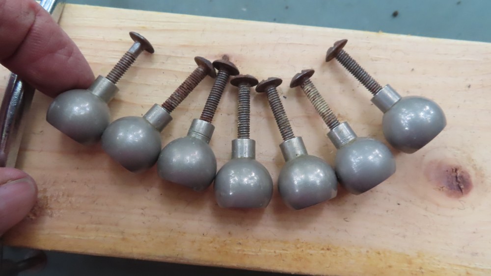 Vintage chrome Drawer Pull Set Of 13 pieces 3 pair of pulls w/ 7 knobs w/ hware