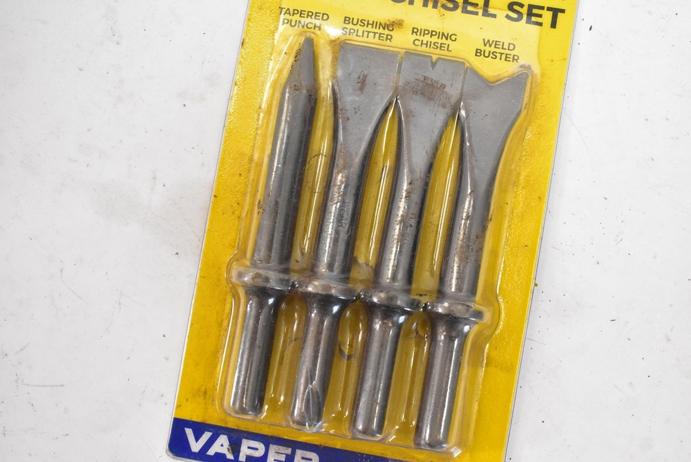 VAPER 4 PC Chisel Set Mixed Set Steel Handle Silver 4 Pieces 19355 Tools