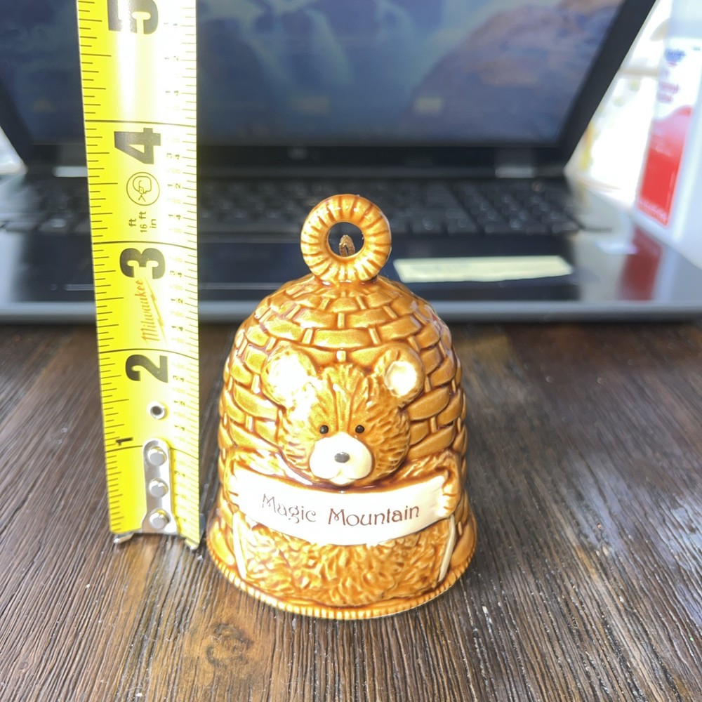 Souvenir Bell with Bear From Magic Mountain