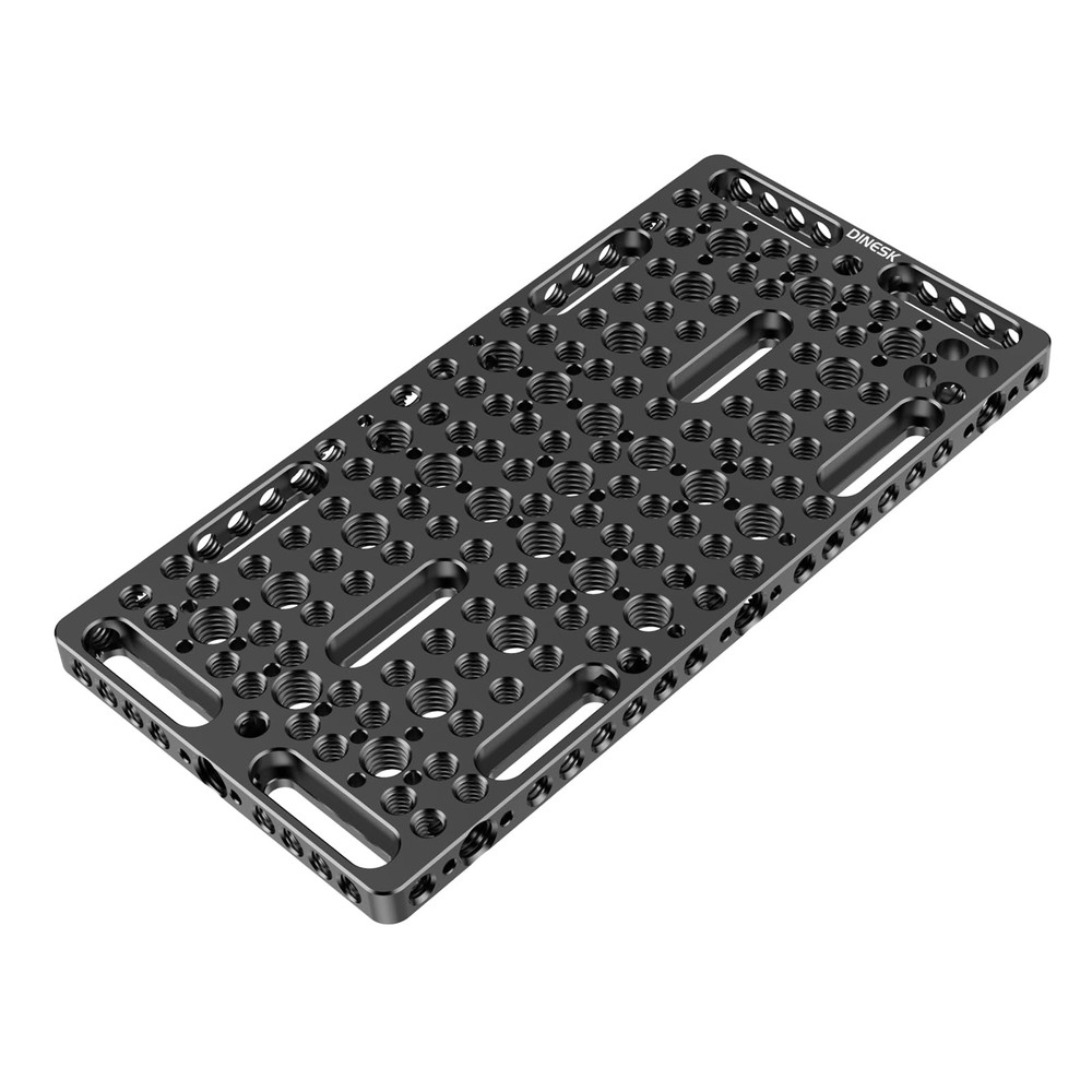 DINESK Multi-Functional Camera Cheese Plate with 1/4" 3/8" Black
