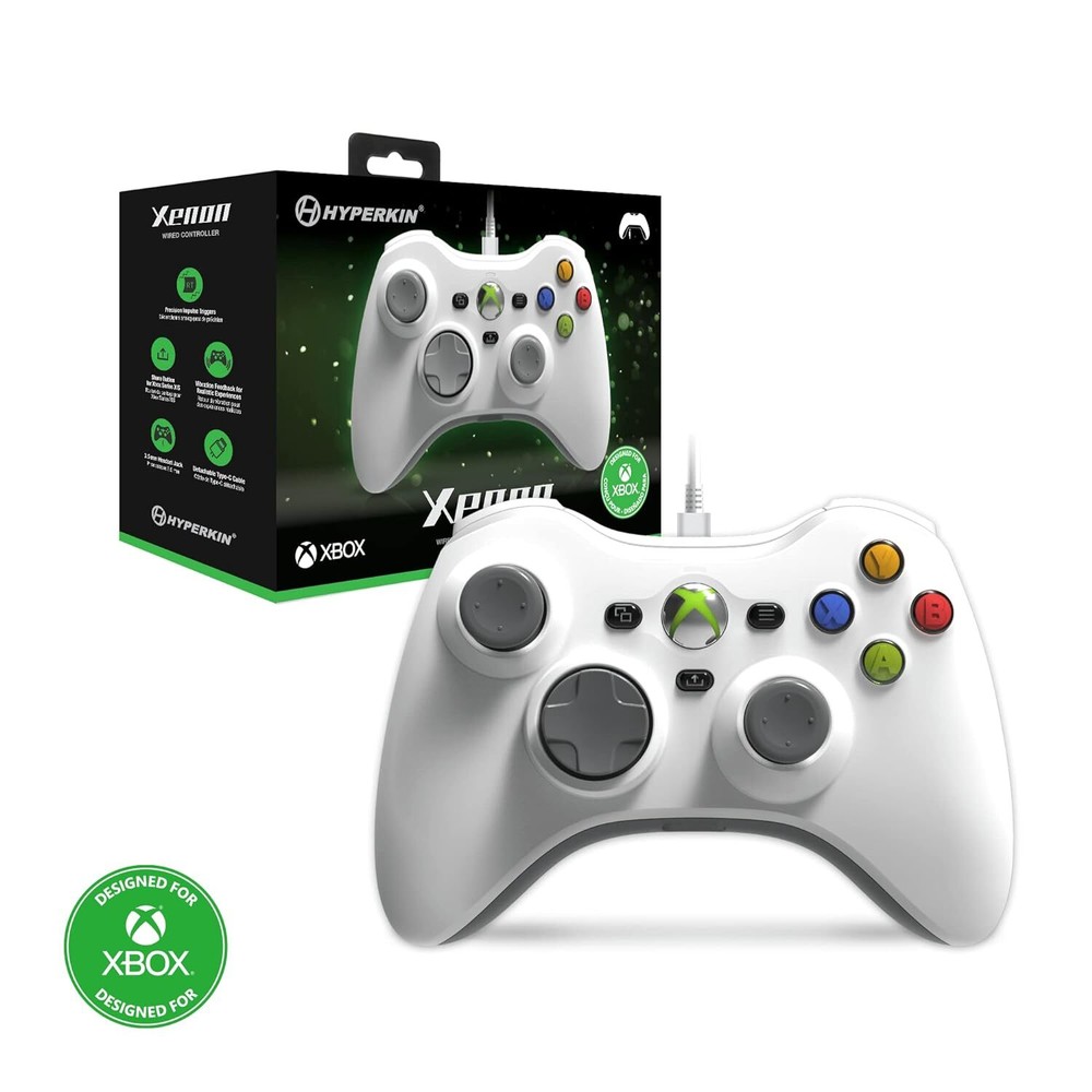 Hyperkin Xenon Wired Controller for Xbox Series X|S/One/Windows 10|11 - White