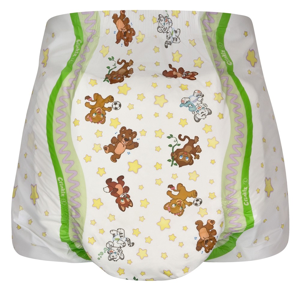 *2 PC* Crinklz Special needs / Adult Printed diaper sampler
