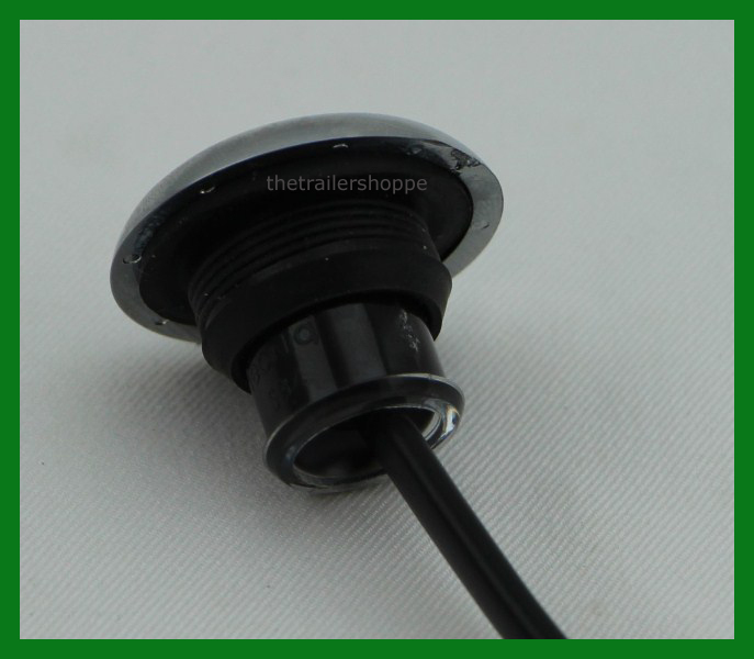 Mini 3/4" Round Grommet Mount Accent Plate Light 1 White LED -Chrome