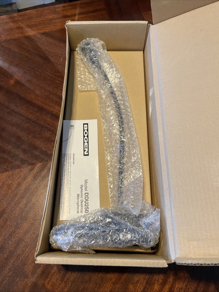 Bogen DDU250 Desktop Push-To-Talk Mic with Lock - Dynamic Uni-Directional