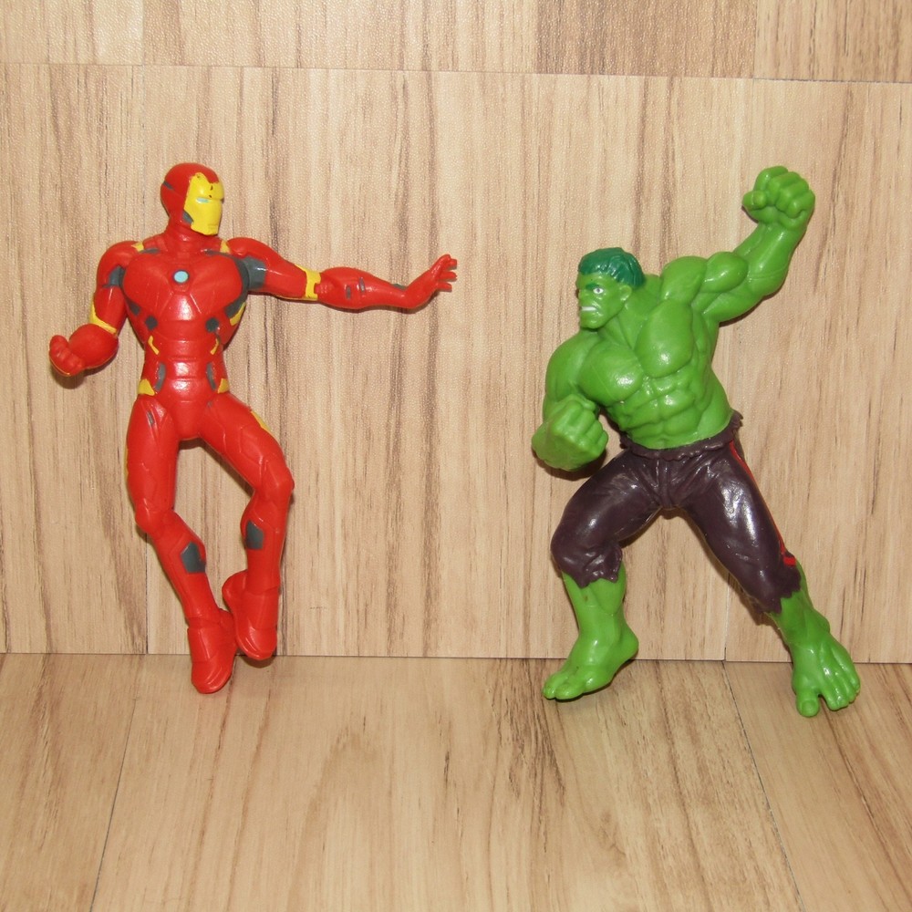 Marvel Avengers Swimways Rubber Dive Iron Man & Hulk Loose Figures