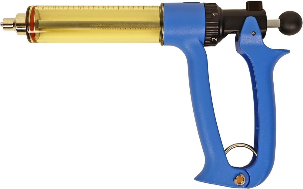 50ML Semi Automatic Livestock Syringe, Adjustable Continuous Repeating Luer Lock