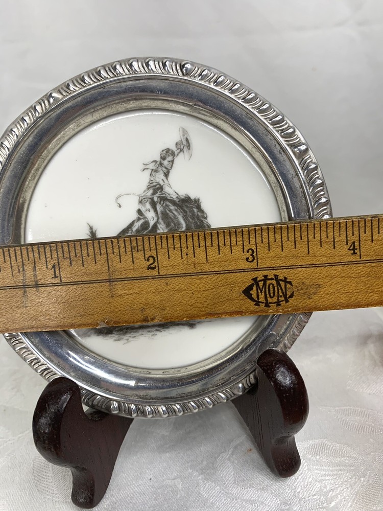 Frank M Whiting Sterling Coaster Sam Savitt “Rodeo” For Delano Studios