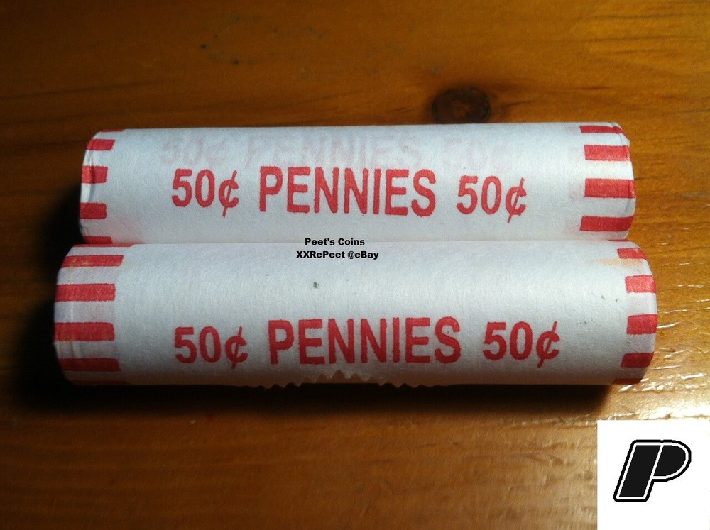 (2 Rolls) 2021 P Lincoln Shield Cents Penny OBW Rolls from Fed Boxes