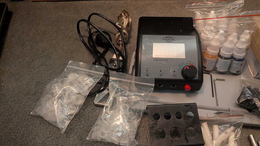 Complete Inkstar Tattoo Kit Apprentice TKI3C20 3 Machine