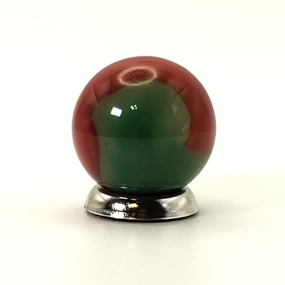 5/8" Akro Agate Patch Marble Red & Green M-