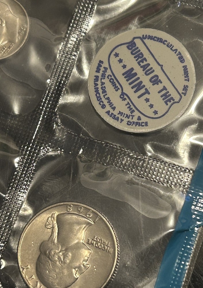US Mint Set - 1968 - 7 Available Uncirculated Coin Set