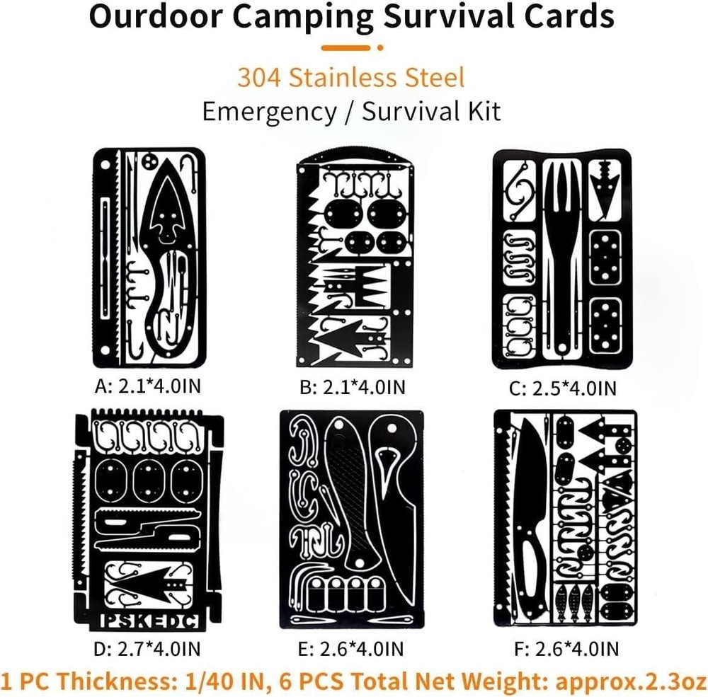 Multitool Card Emergency Camping Tool EDC Kit in Your Wallet Outdoor Hunting
