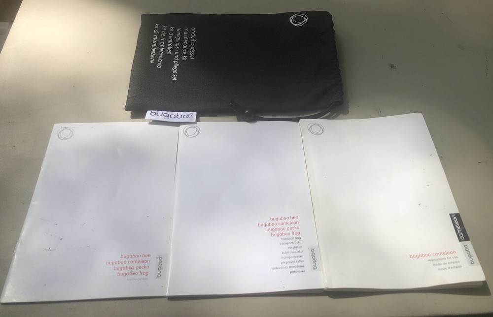 Used Bugaboo Maintenance Kit Only with 3 Instruction Manuals.