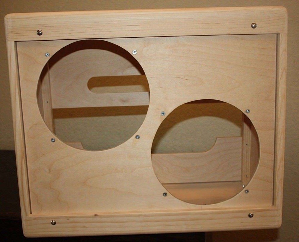 Rawcabs dovetail narrow panel suspended baffle 2x10 empty pine Pro Junior combo