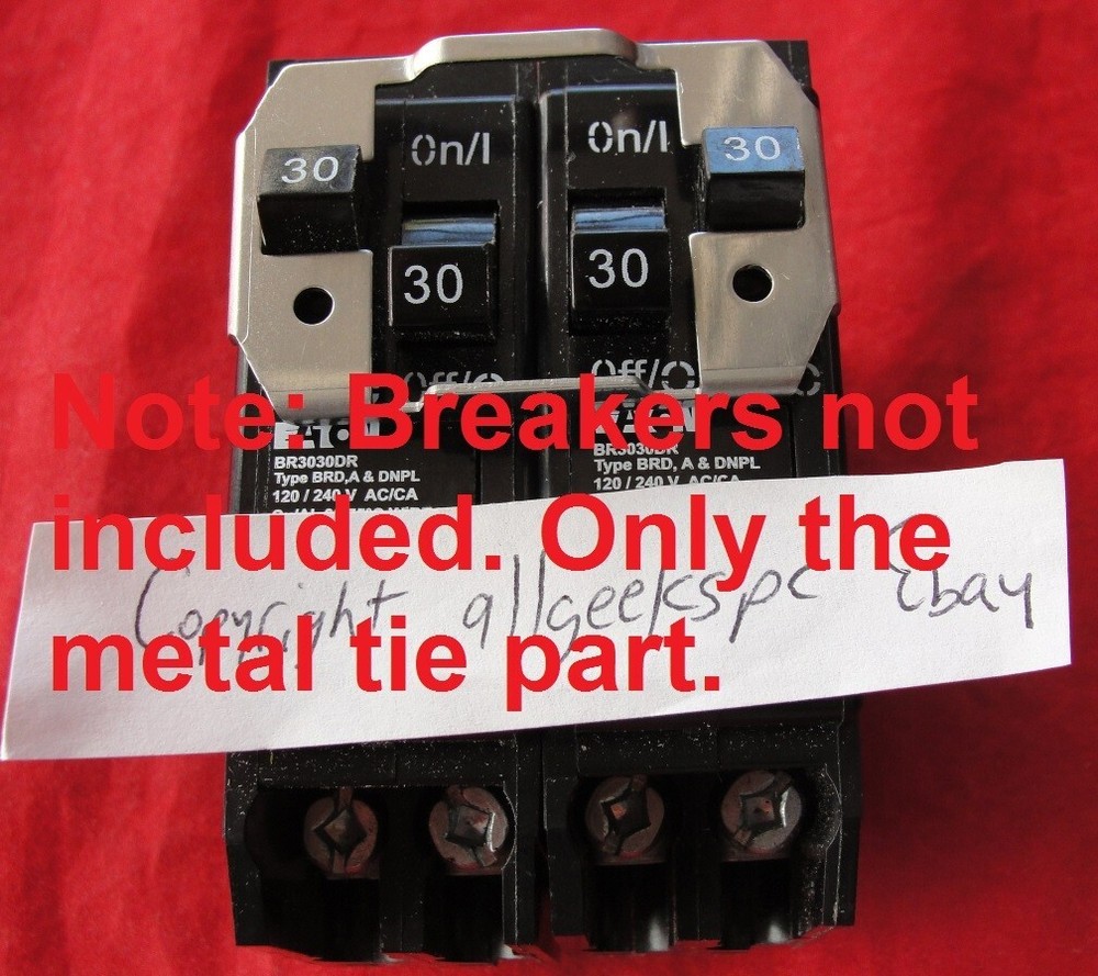 Electrical Panel Breaker Tie Together Combine Two Circuits Handle Tie Metal New