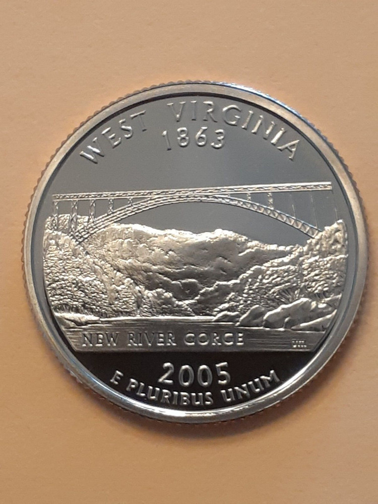 2005 S PROOF WASHINGTON QUARTER WEST VIRGINIA