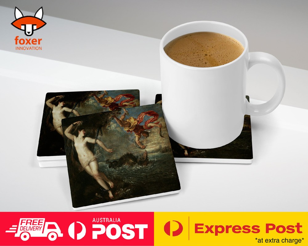 COASTER COFFEE DRINKING MAT|CARAVAGGIO - PERSEUS AND ANDROMEDA ART