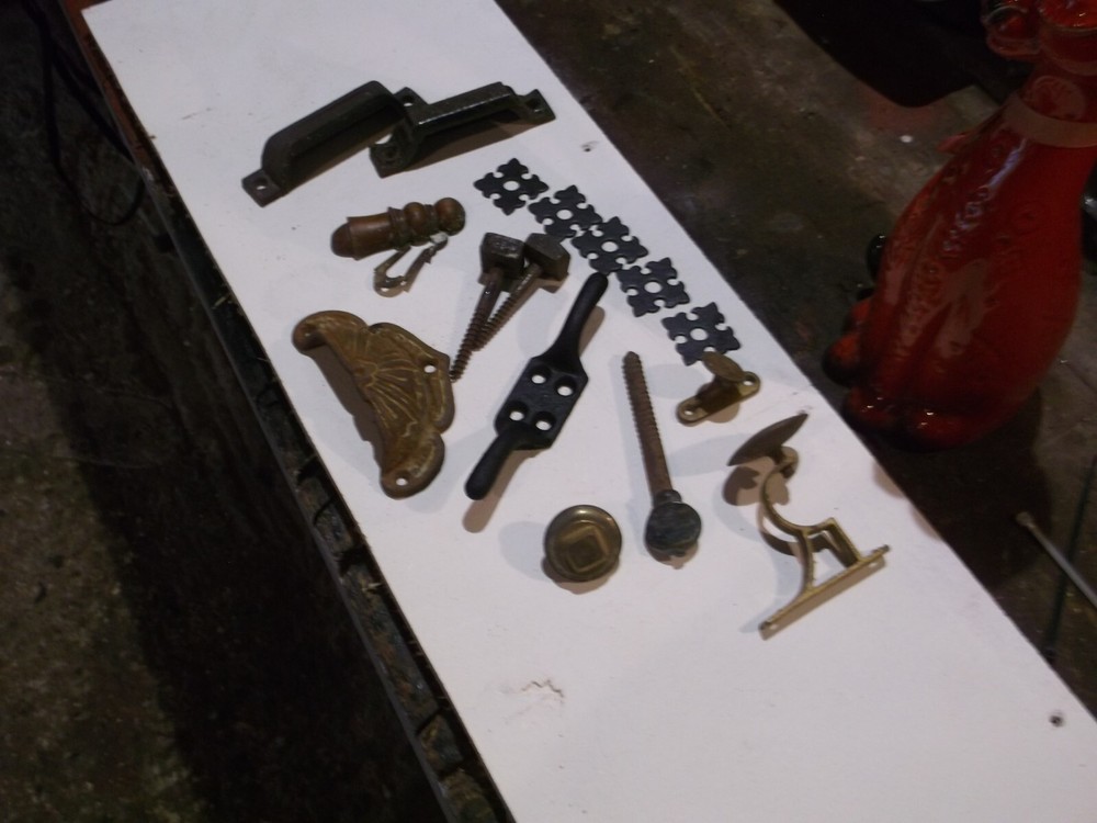 Various vintage items from (100 yr old Carp.& Funeral Director's ) work box