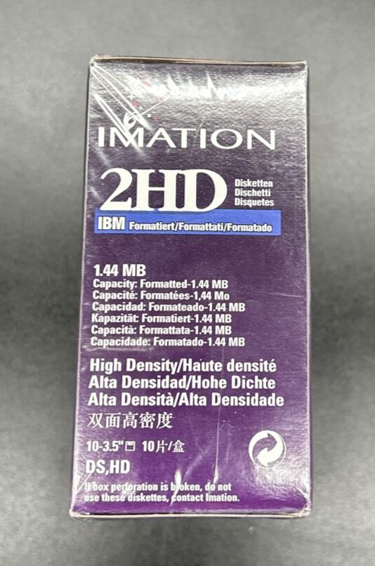 Imation 3.5" Floppy Disk Diskettes 10 Disk Pk IBM Formatted 1.44MB 2HD