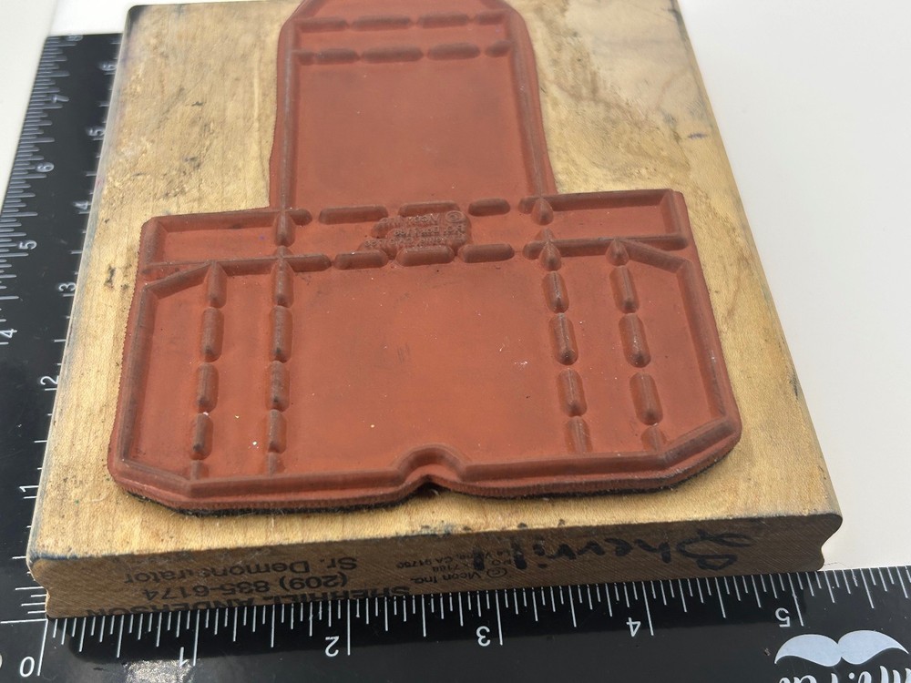 Vicon Box Template Wood Mount Rubber Stamp Crafts