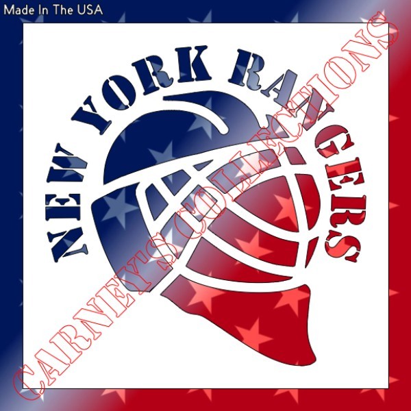 4"x4" Plastic Stencil - Hockey Rangers (SC973)