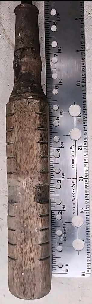 19” Flat Head Wooden Handled Screwdriver Vintage