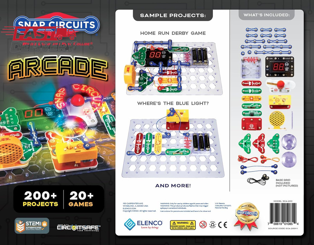 Snap Circuits “Arcade”, Electronics Exploration Kit, Stem Activities for Ages 8+