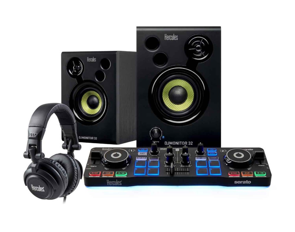 Hercules DJStarter Kit with Controller Speakers & Headphones