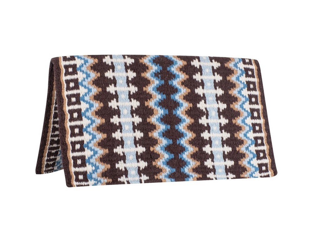 Classic Equine Western Saddle Blanket Show Coffee Blue RMSGBT