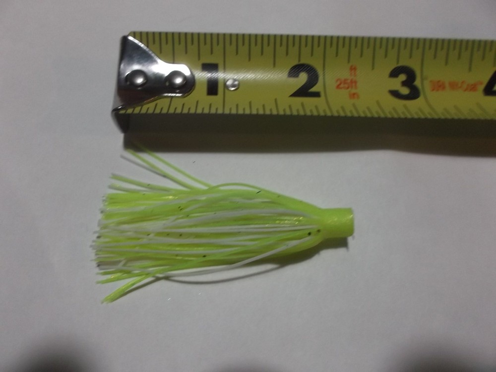 7 2" MINI TERMINATOR QUICK CHANGE Spinner Bait SKIRTS - CHARTREUSE WHITE SKIRTS