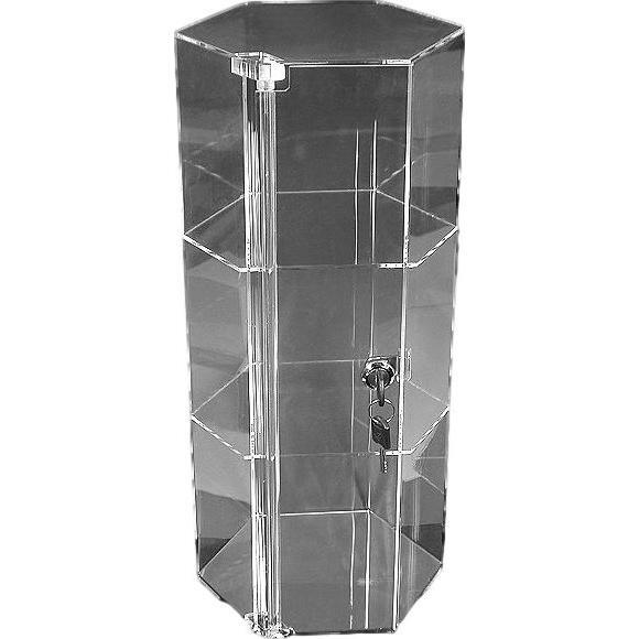 COUNTER TOP DISPLAY REVOLVING ACRYLIC DISPLAY SHOWCASE DISPLAY ROTATING CASE