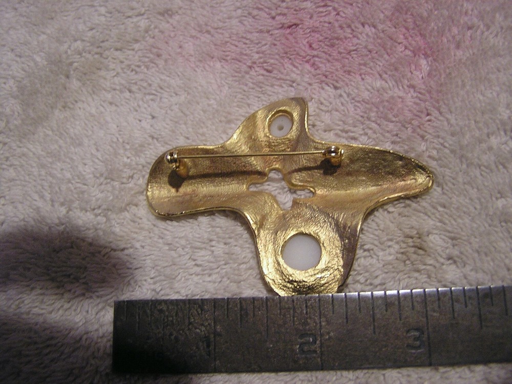 Vintage Modern Costume Cross Pin