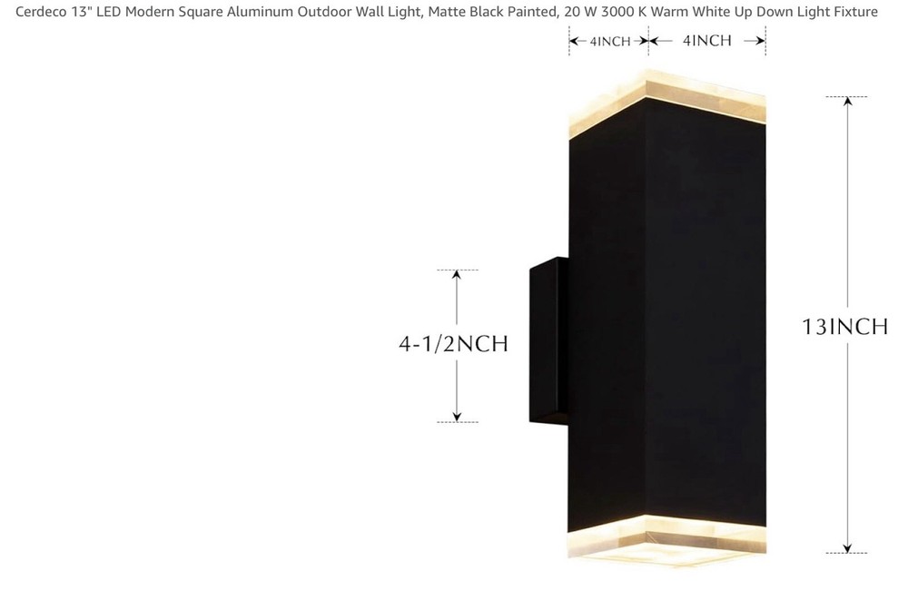 LED WALL SCONCES BRANDON SERIES CERDECO.nos